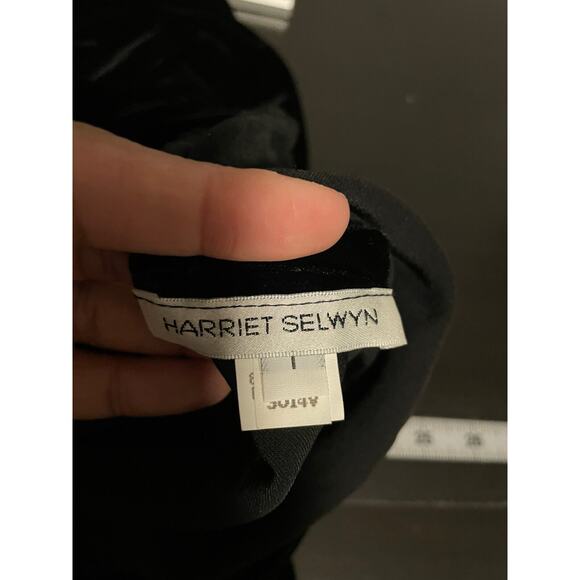 Vintage Harriet Selwyn Womens Dress Size 1 US Small Black Silk Blend Velvet 90s - Picture 3 of 9